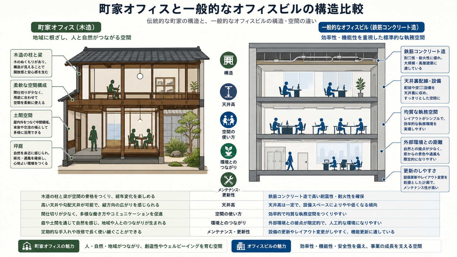 町家オフィスの内装とは？基本的な特徴と考え方
